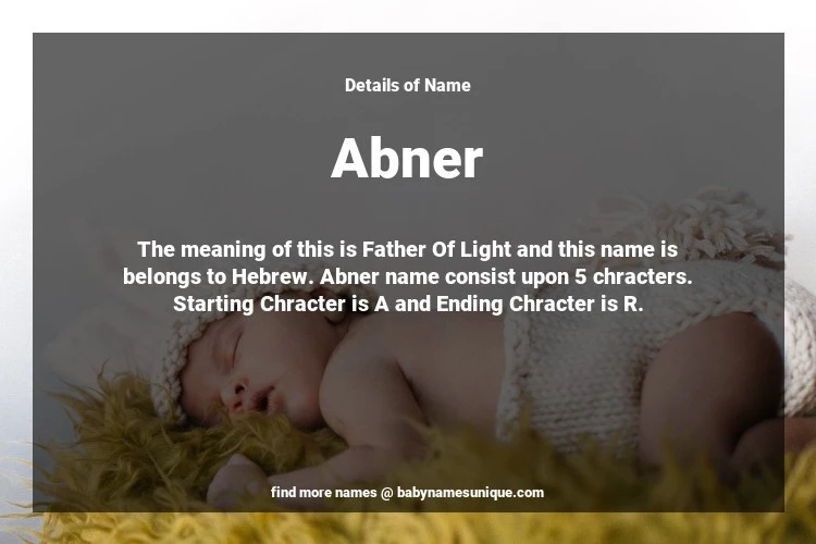 Babyname Abner Image for Boy