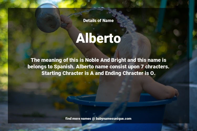 Babyname Alberto Image for Boy