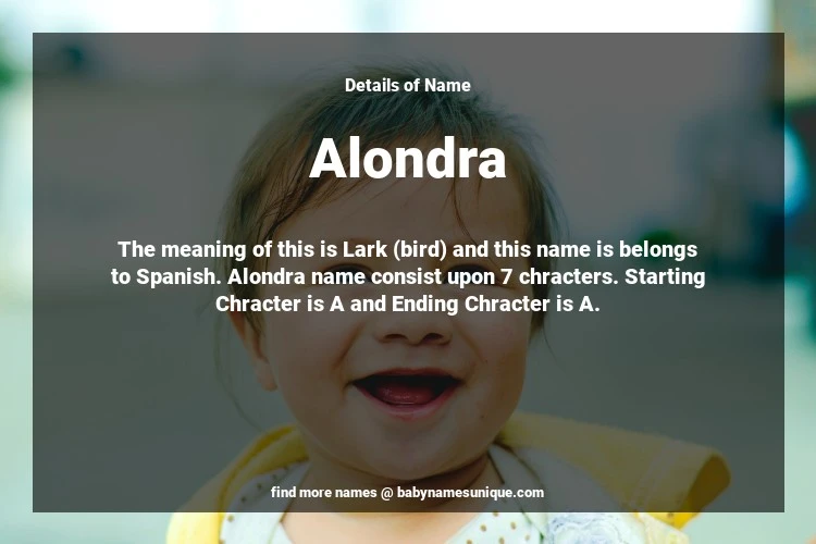 Babyname Alondra Image for Neutral