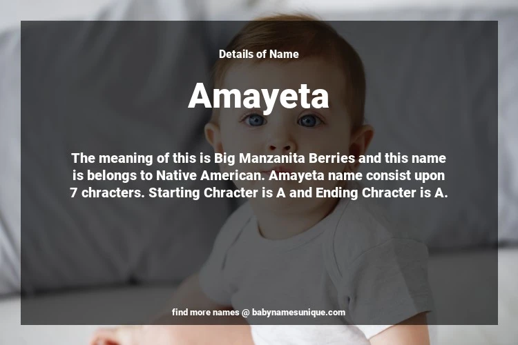 Babyname Amayeta Image for Neutral