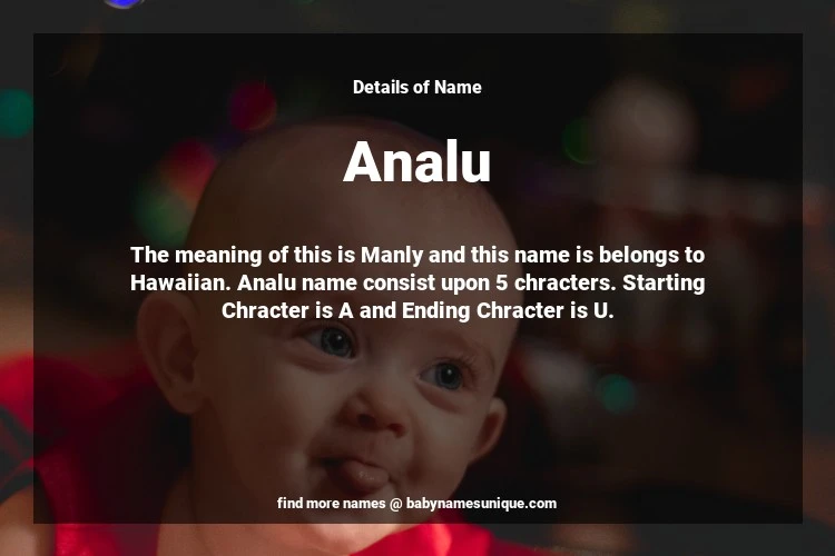 Babyname Analu Image for Boy