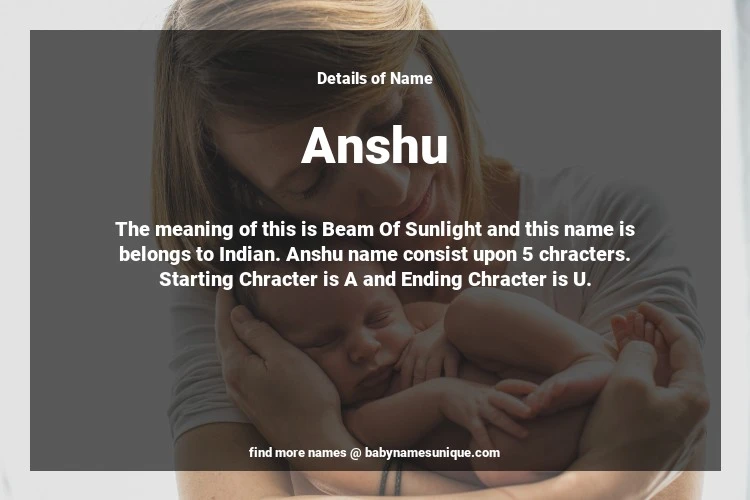 Babyname Anshu Image for Boy