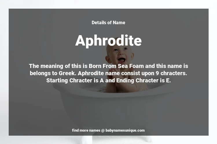 Babyname Aphrodite Image for Neutral
