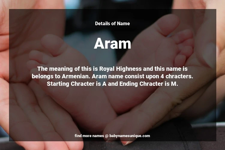 Babyname Aram Image for Boy