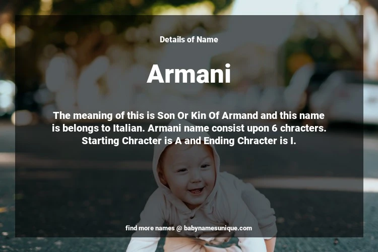 Babyname Armani Image for Neutral