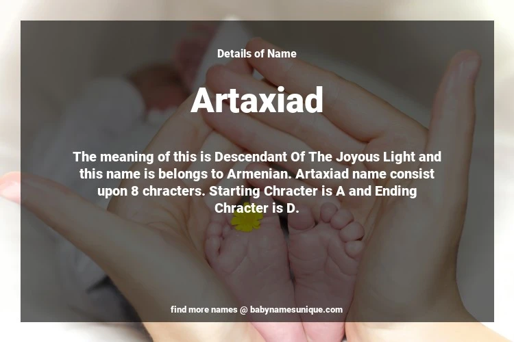 Babyname Artaxiad Image for Boy