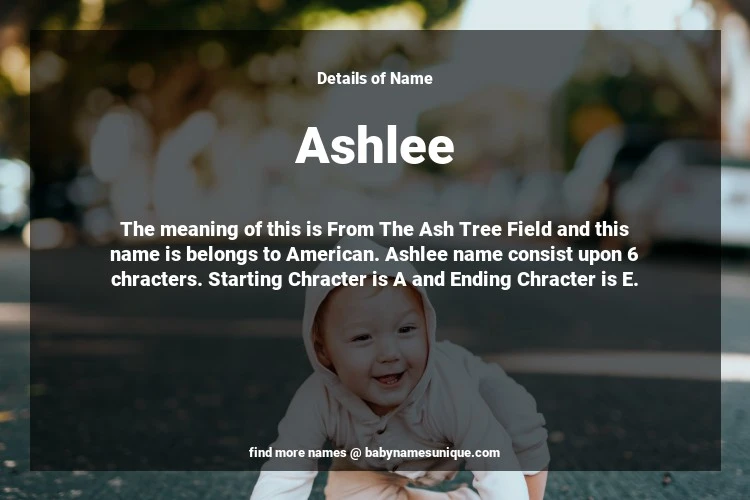 Babyname Ashlee Image for Neutral