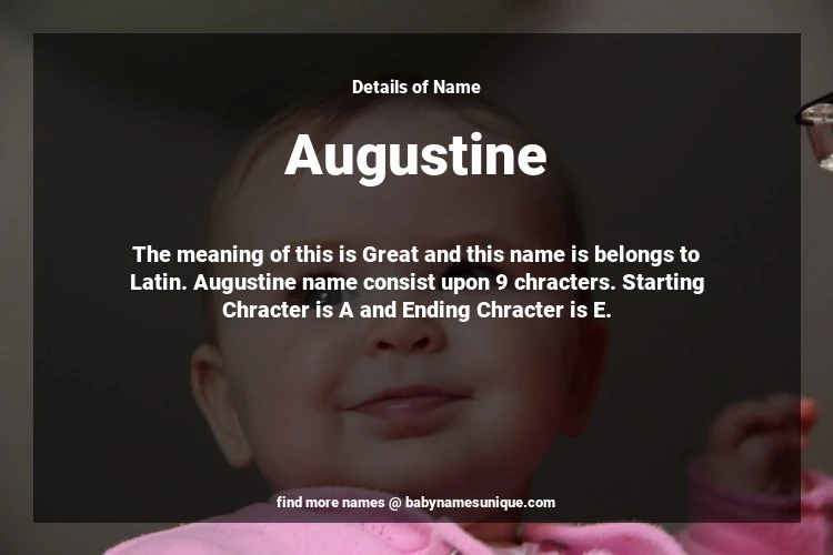 Babyname Augustine Image for Neutral