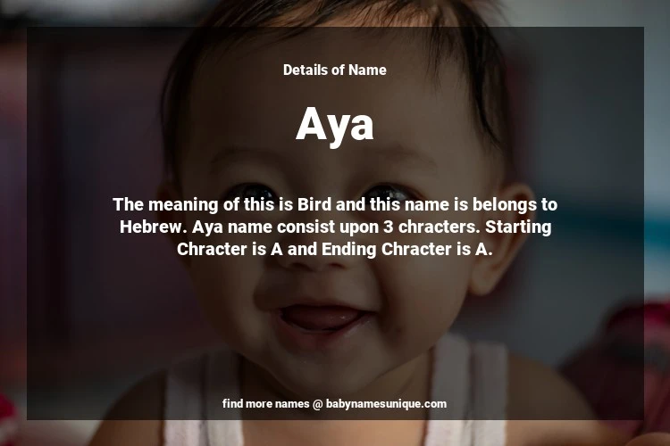Babyname Aya Image for Neutral