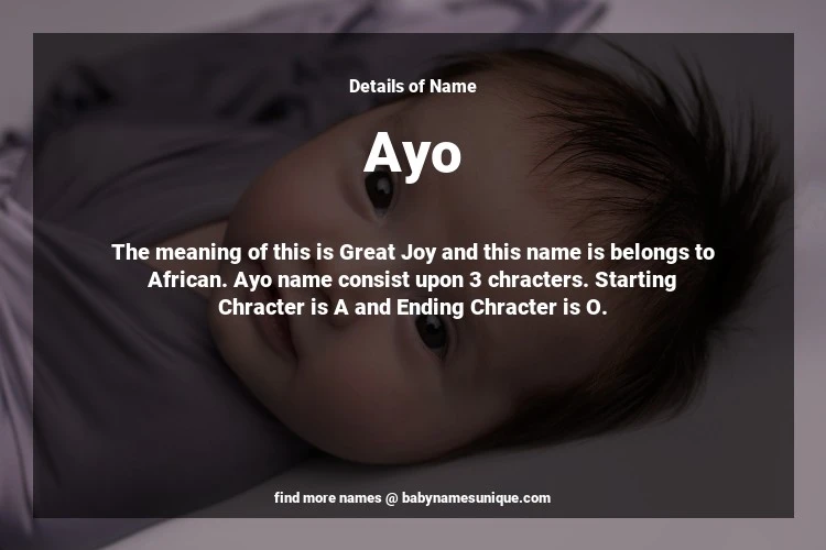 Babyname Ayo Image for Neutral