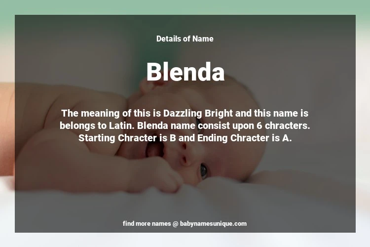 Babyname Blenda Image for Neutral