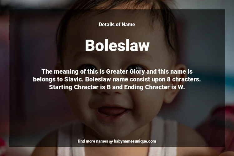 Babyname Boleslaw Image for Boy