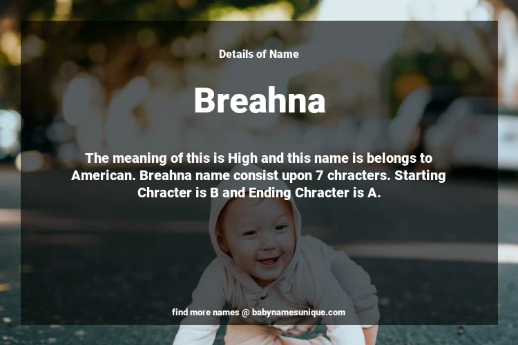 Babyname Breahna Image for Neutral