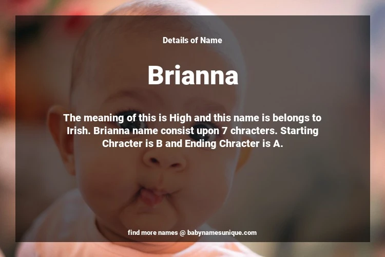 Babyname Brianna Image for Neutral