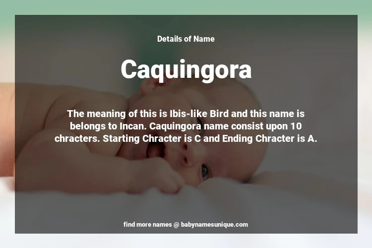 Babyname Caquingora Image for Neutral
