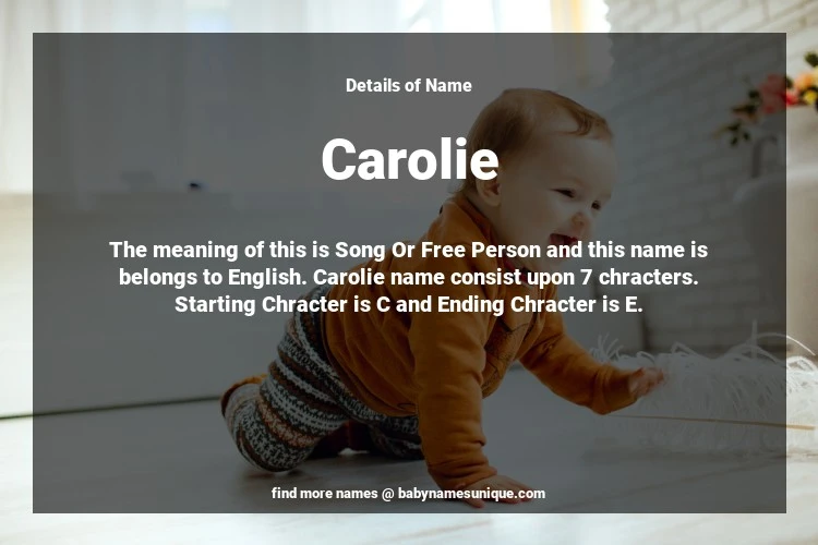 Babyname Carolie Image for Neutral