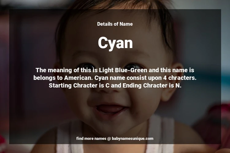 Babyname Cyan Image for Neutral