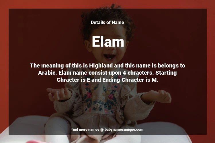 Babyname Elam Image for Neutral