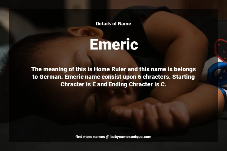 Babyname Emeric Image for Boy
