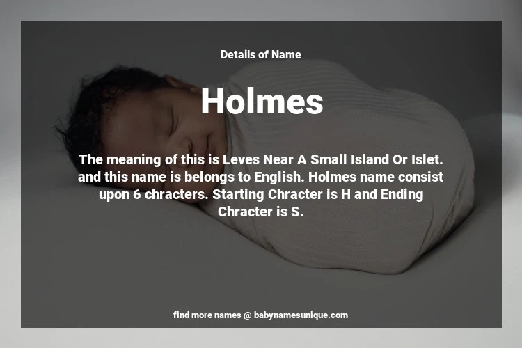 Babyname Holmes Image for Boy