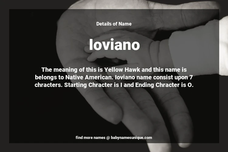 Babyname Ioviano Image for Boy