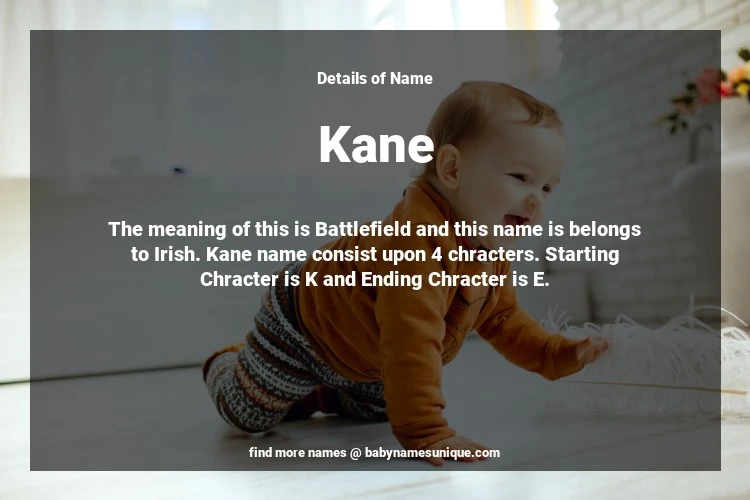 Babyname Kane Image for Boy