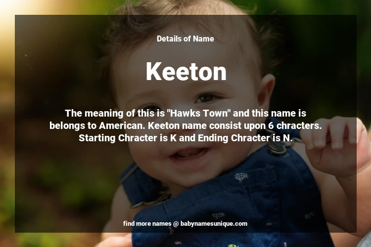 Babyname Keeton Image for Neutral