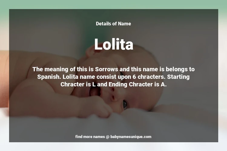 The meaning of lolita - Name meanings