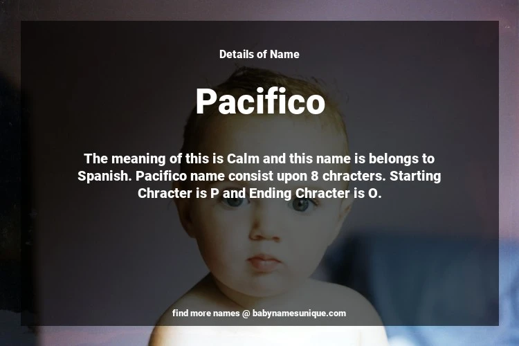 Babyname Pacifico Image for Boy