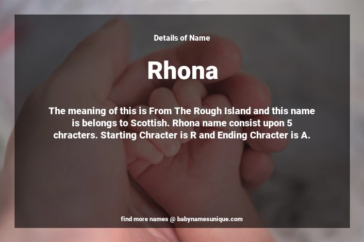 Babyname Rhona Image for Neutral