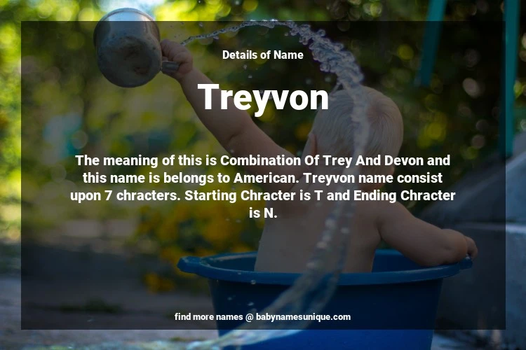 Babyname Treyvon Image for Boy